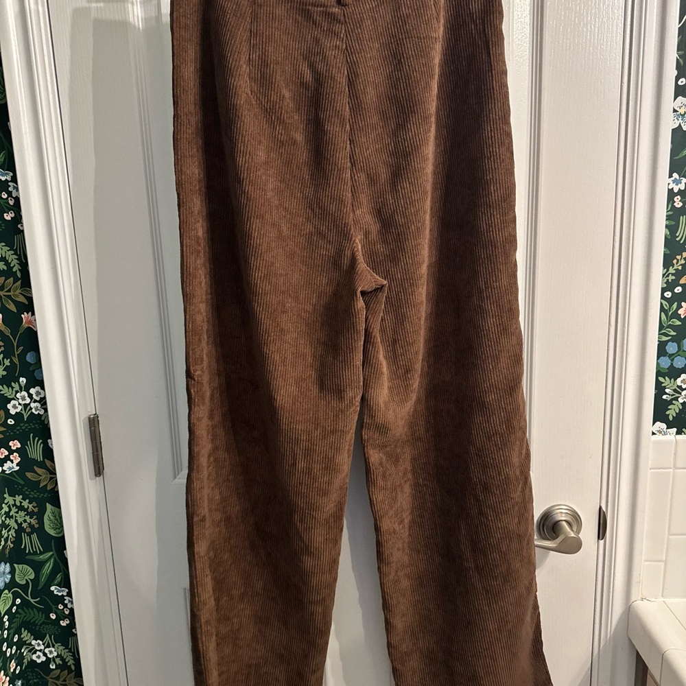 Women's Brown Corduroy Trousers - Picture 3 of 4